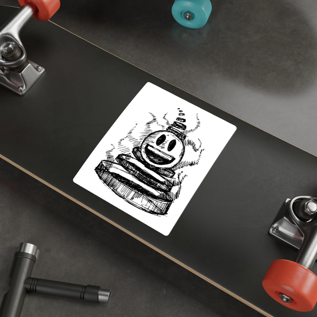 Sketched Smiley Boogie Sticker