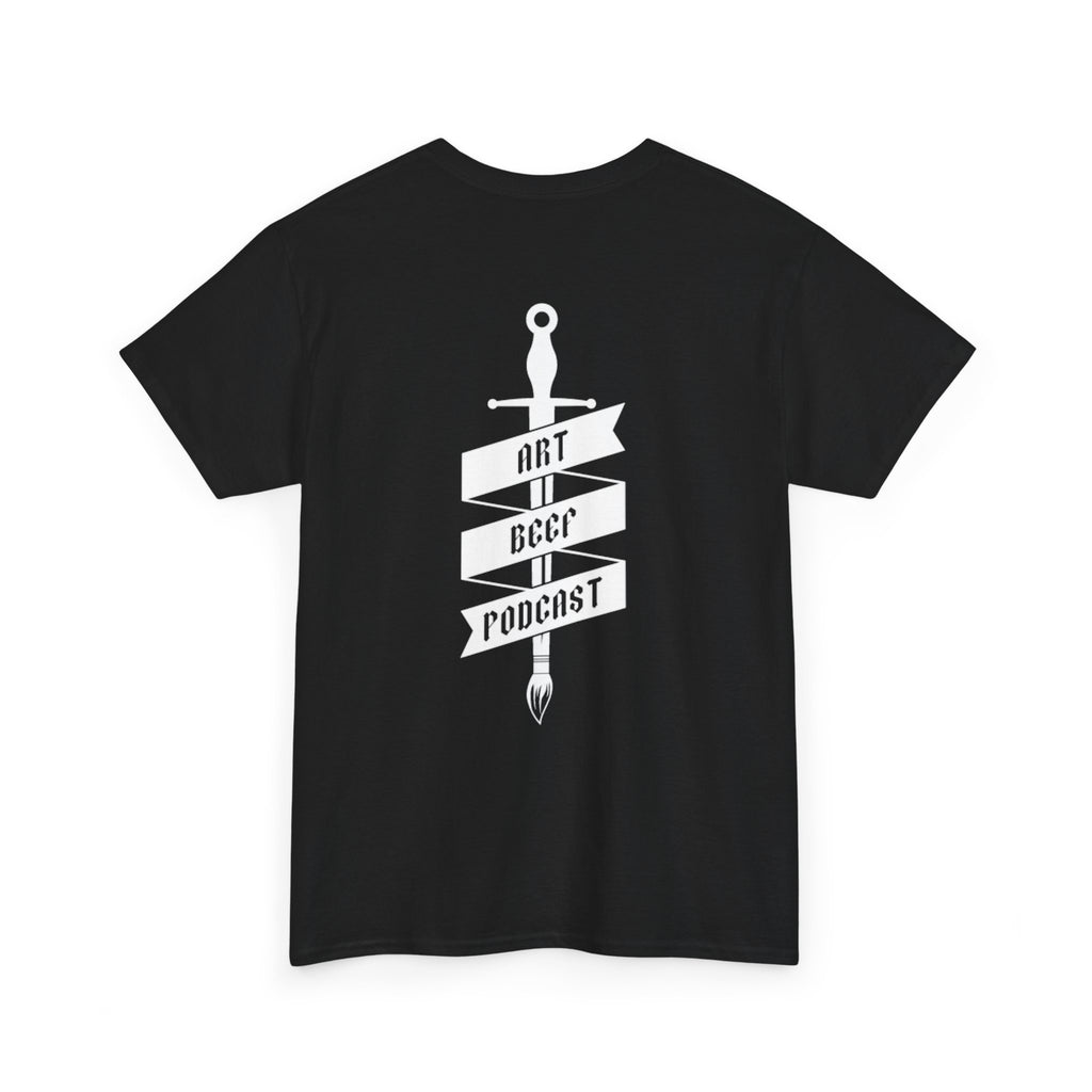 White Opt 2 Art Beef Podcast Heavy Cotton Tee 2