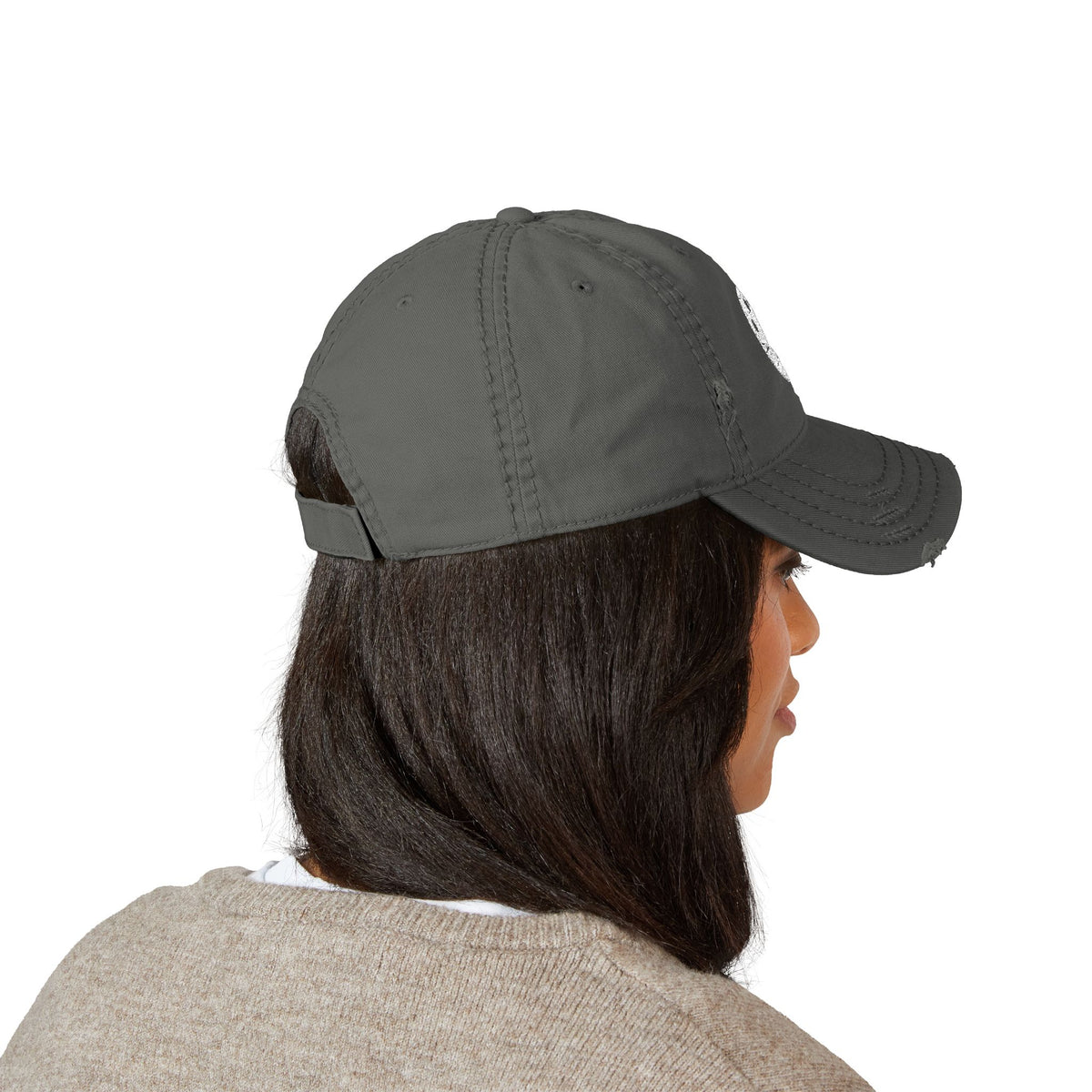 White Art Beef Palette Distressed Dad Hat (Embroidery)
