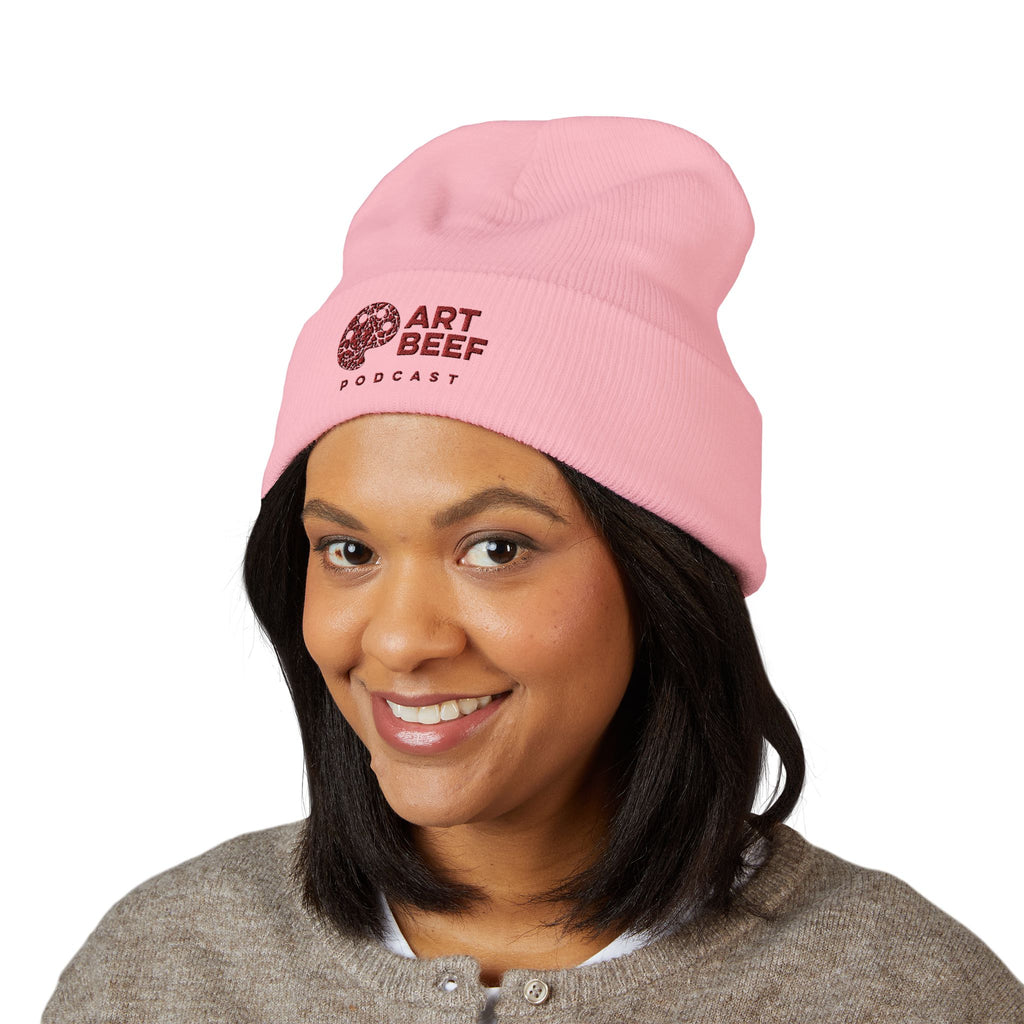 Red Art Beef Logo Classic Cuffed Beanie (Embroidery)