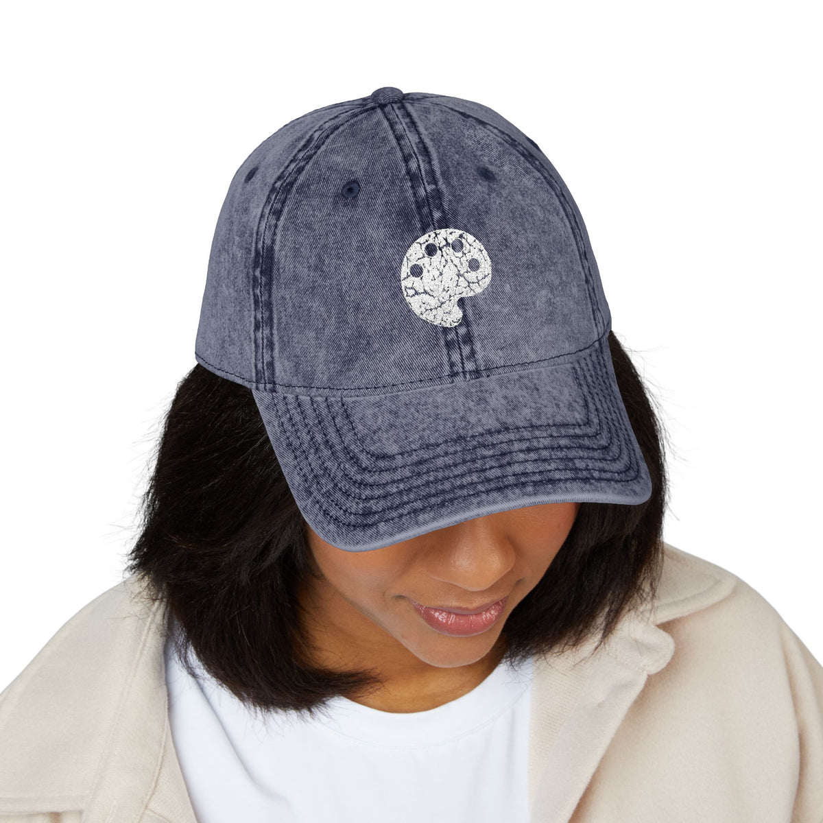 White Art Beef Palette Vintage Cap (Embroidery)
