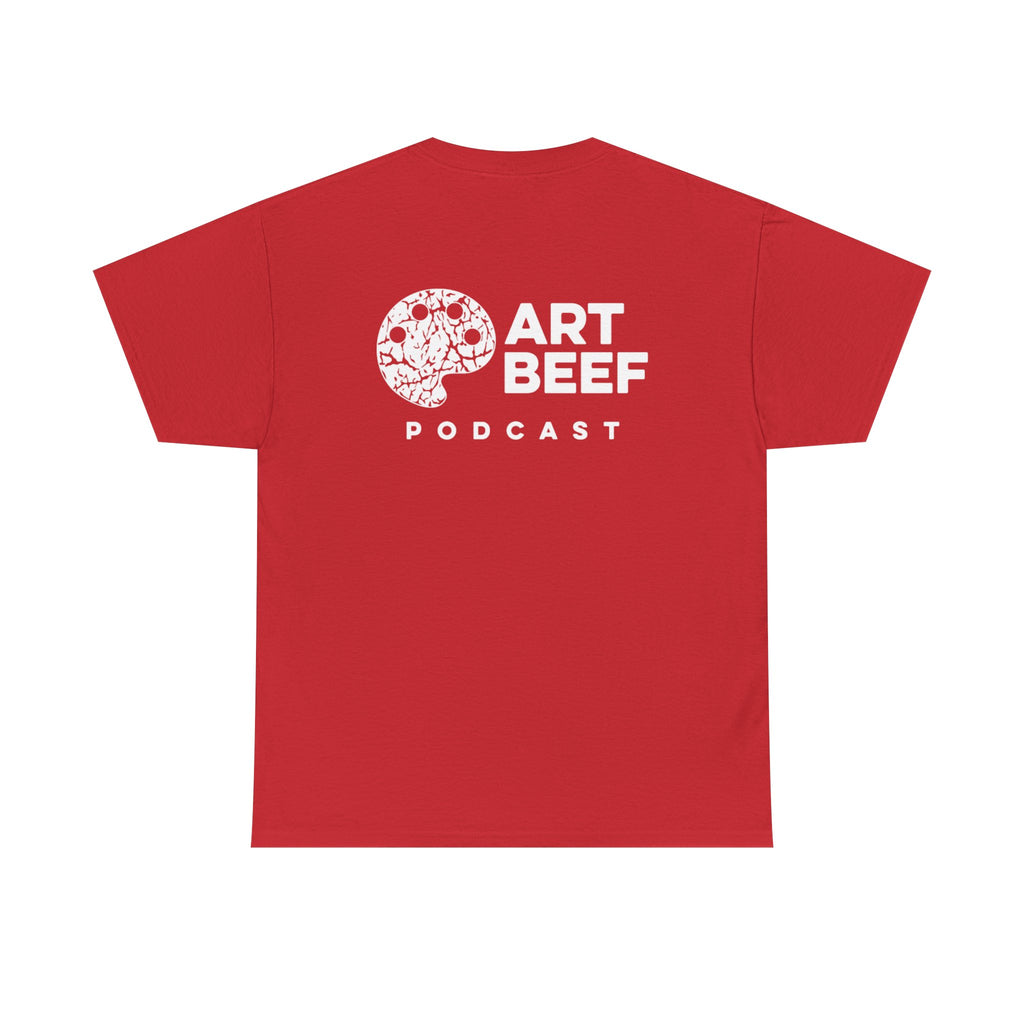 White Art Beef Podcast Heavy Cotton Tee