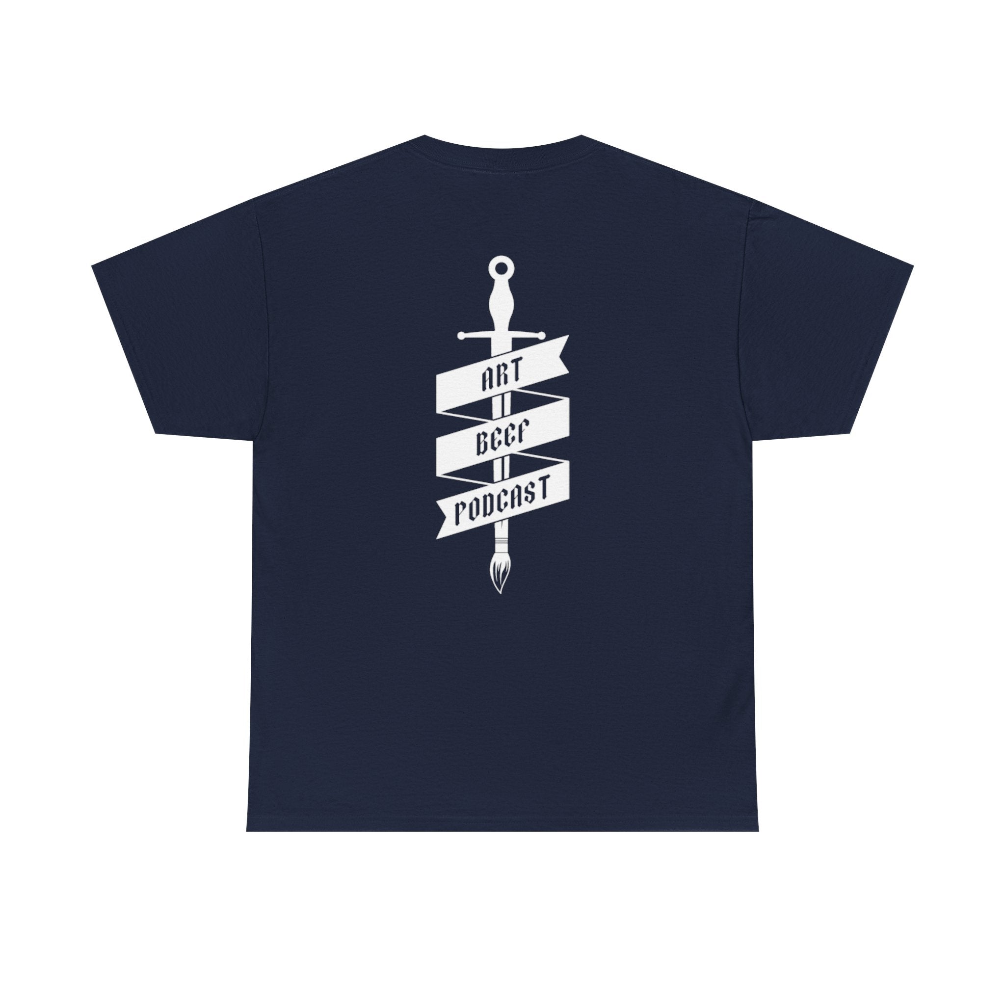 White Opt 2 Art Beef Podcast Heavy Cotton Tee 2