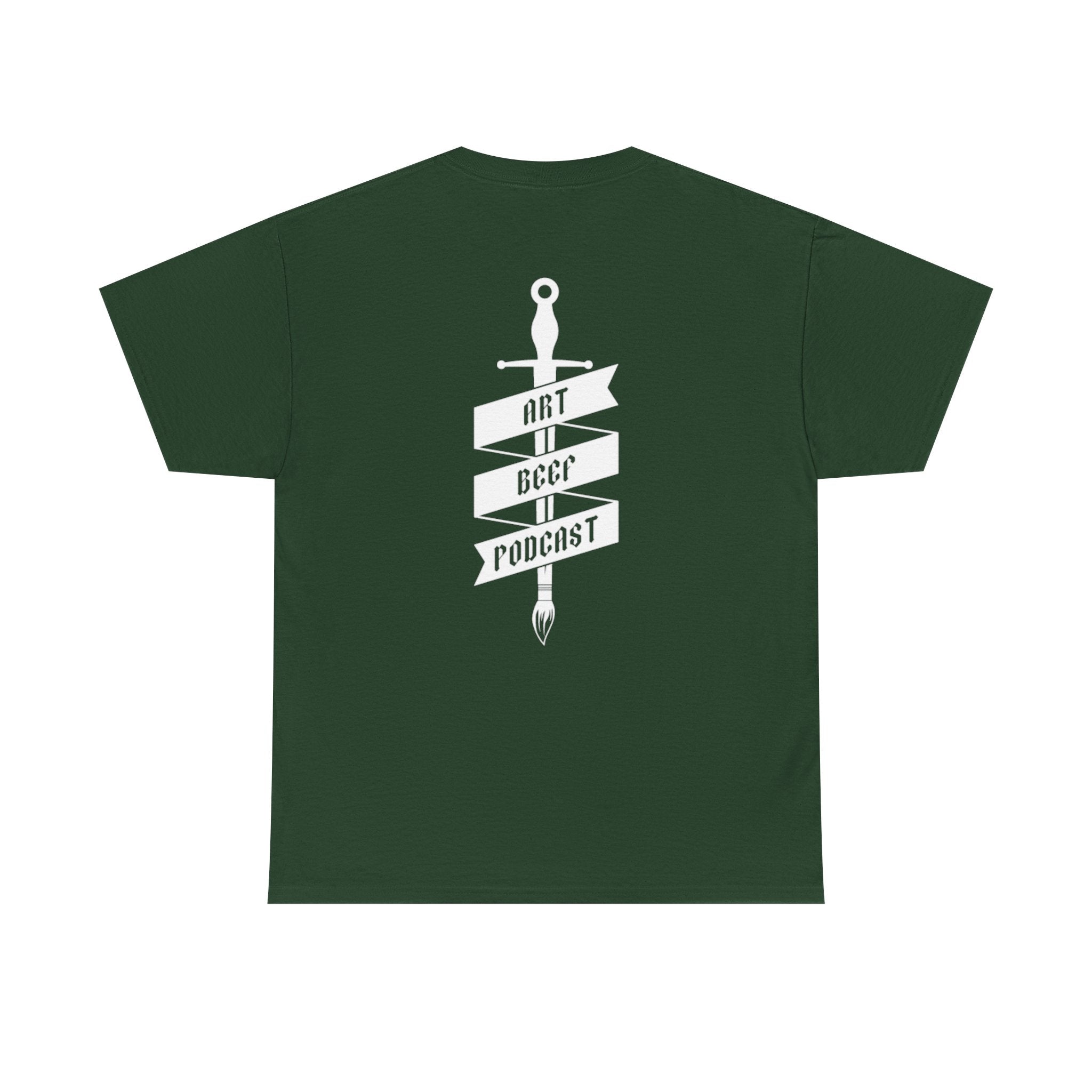 White Opt 2 Art Beef Podcast Heavy Cotton Tee 2