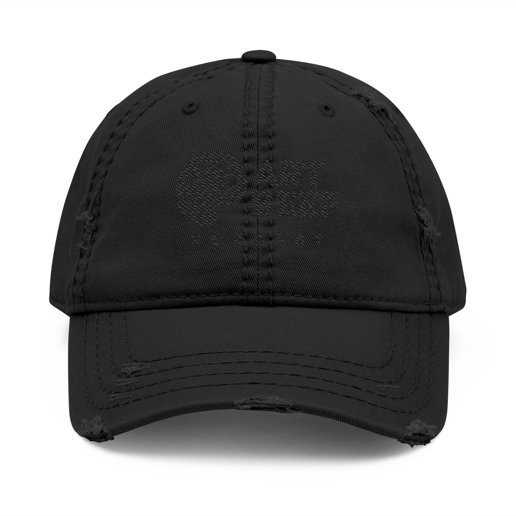 Black Art Beef Logo Distressed Dad Hat (Embroidery)