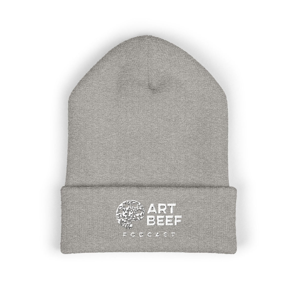 White Art Beef Logo Classic Cuffed Beanie (Embroidery)