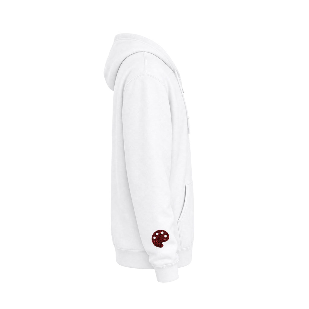 Art Beef embroidered Zip Hooded Sweatshirt