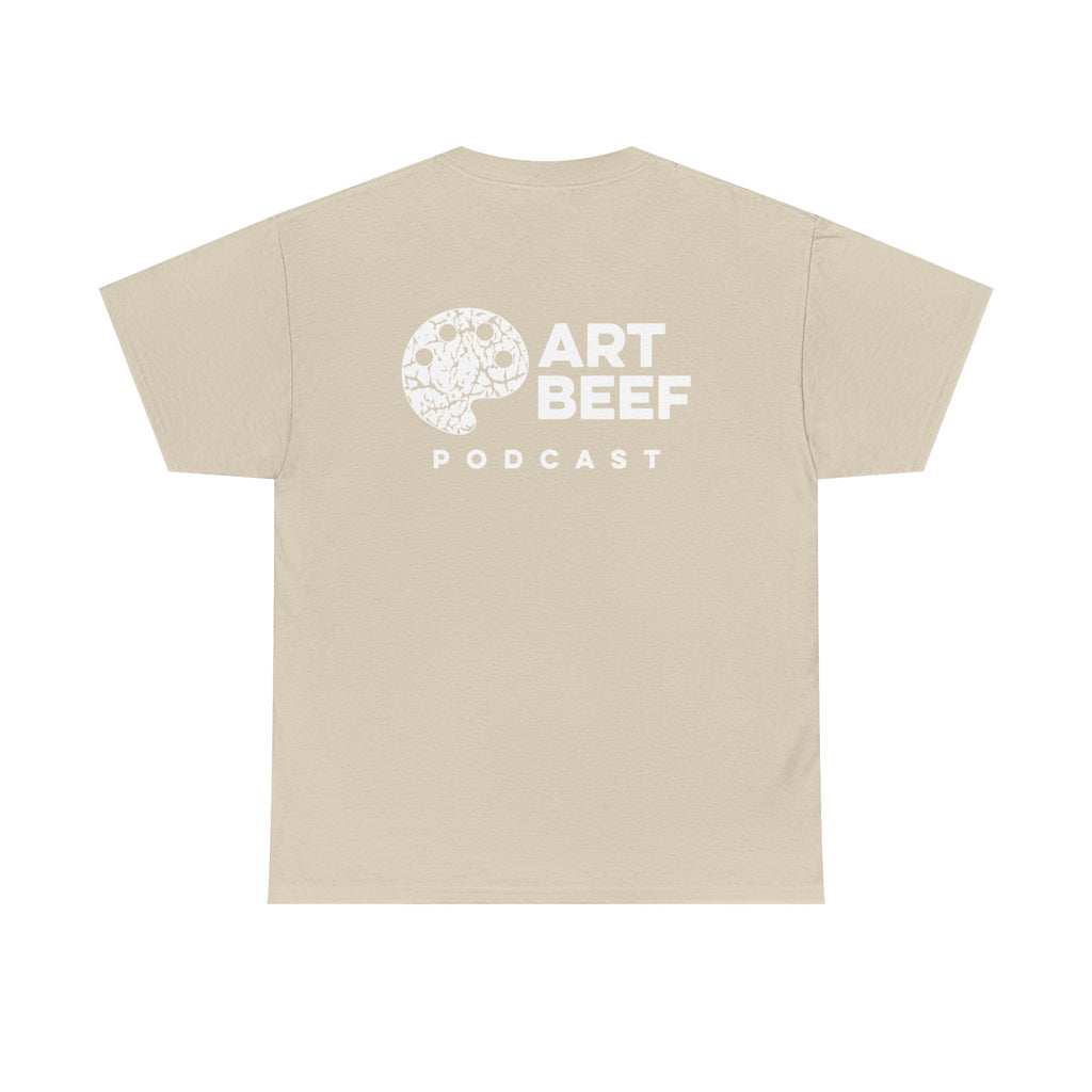 White Art Beef Podcast Heavy Cotton Tee