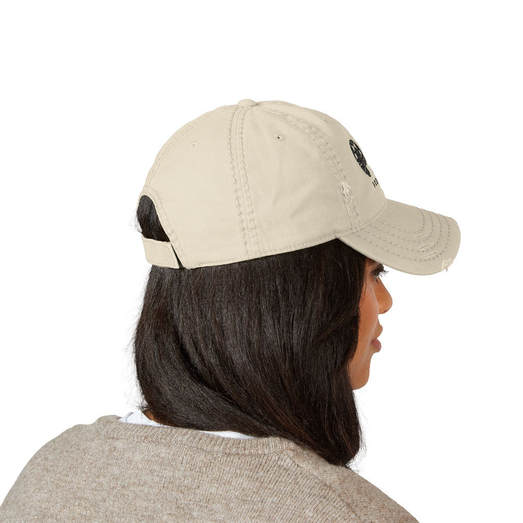 Black Art Beef Logo Distressed Dad Hat (Embroidery)