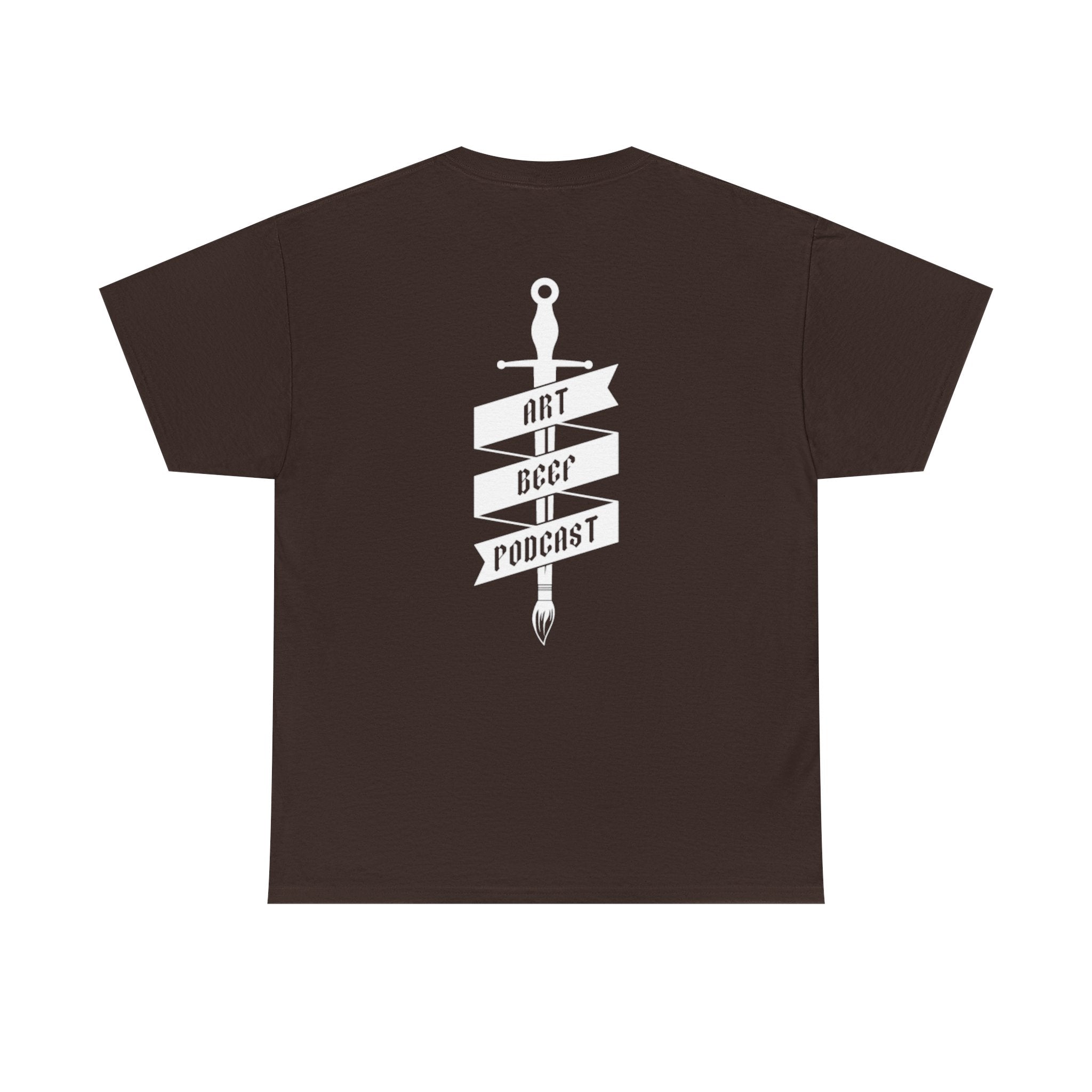 White Opt 2 Art Beef Podcast Heavy Cotton Tee 2