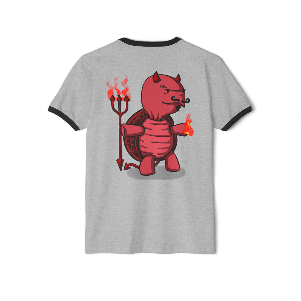 Red Devil Turt Unisex Ringer T-Shirt