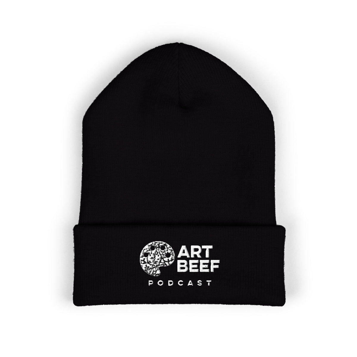 White Art Beef Logo Classic Cuffed Beanie (Embroidery)