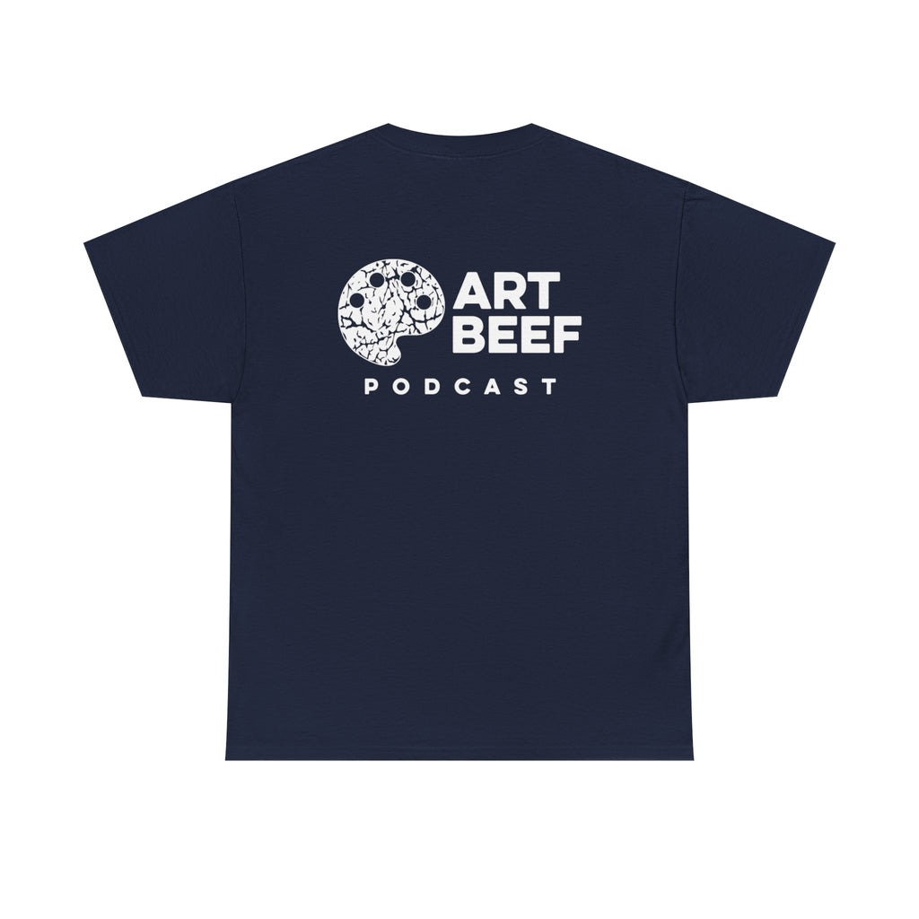 White Art Beef Podcast Heavy Cotton Tee