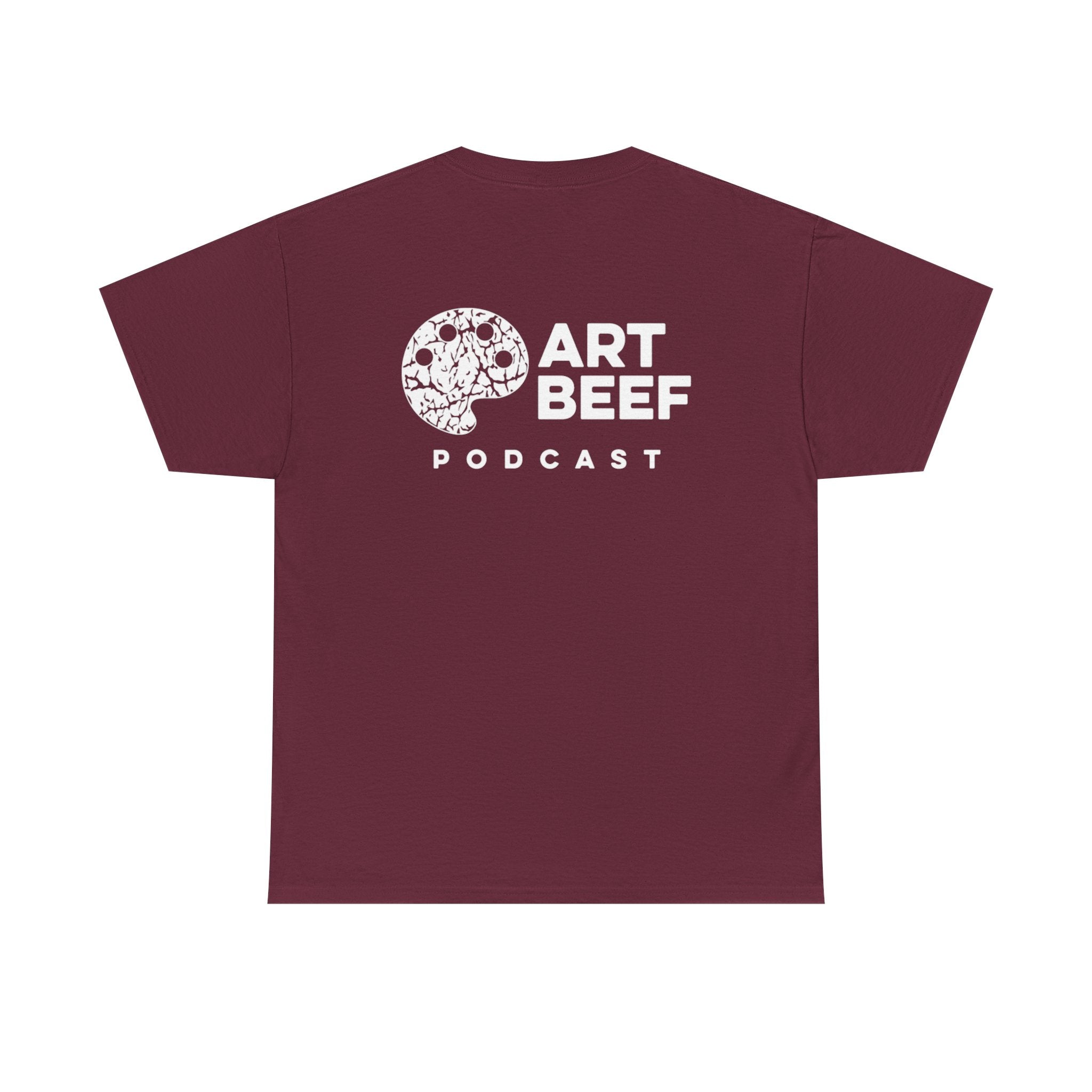 White Art Beef Podcast Heavy Cotton Tee