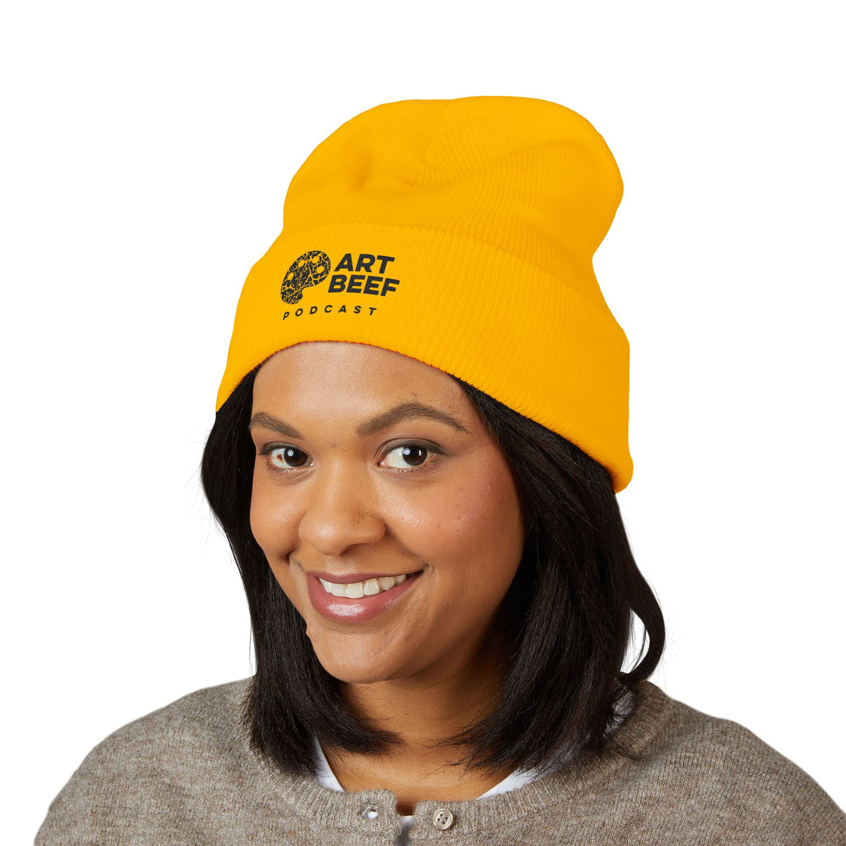 Black Art Beef Logo Classic Cuffed Beanie (Embroidery)