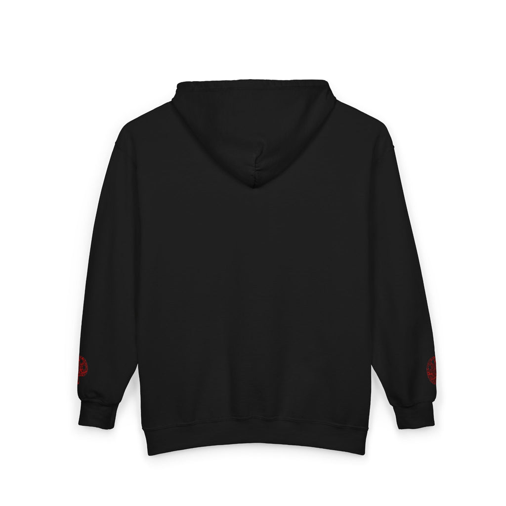 Art Beef embroidered Zip Hooded Sweatshirt