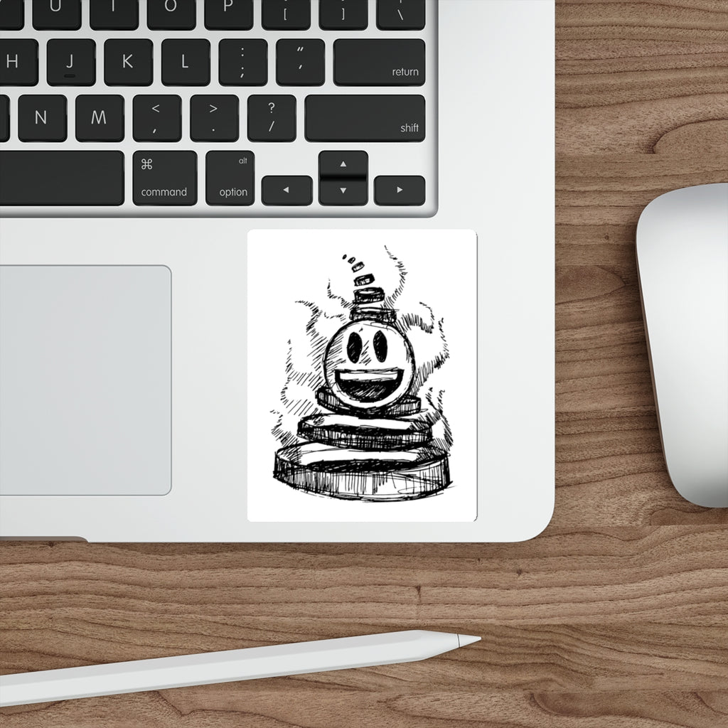 Sketched Smiley Boogie Sticker