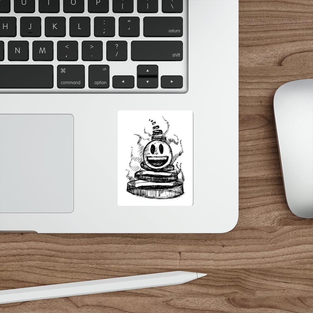 Sketched Smiley Boogie Sticker