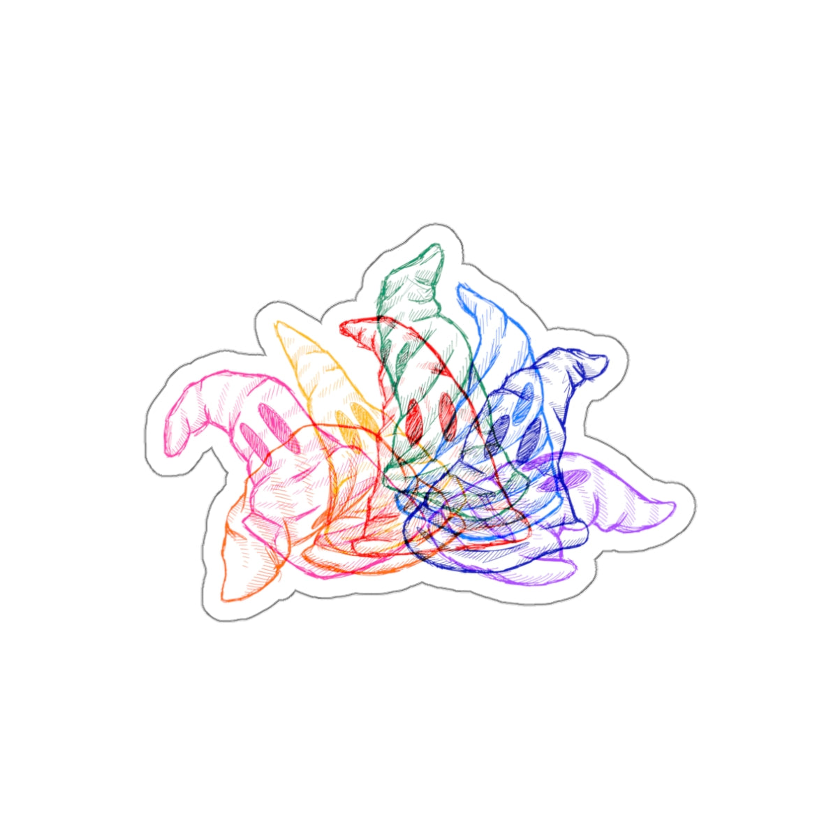 Color wave Koro-Boogie Sticker