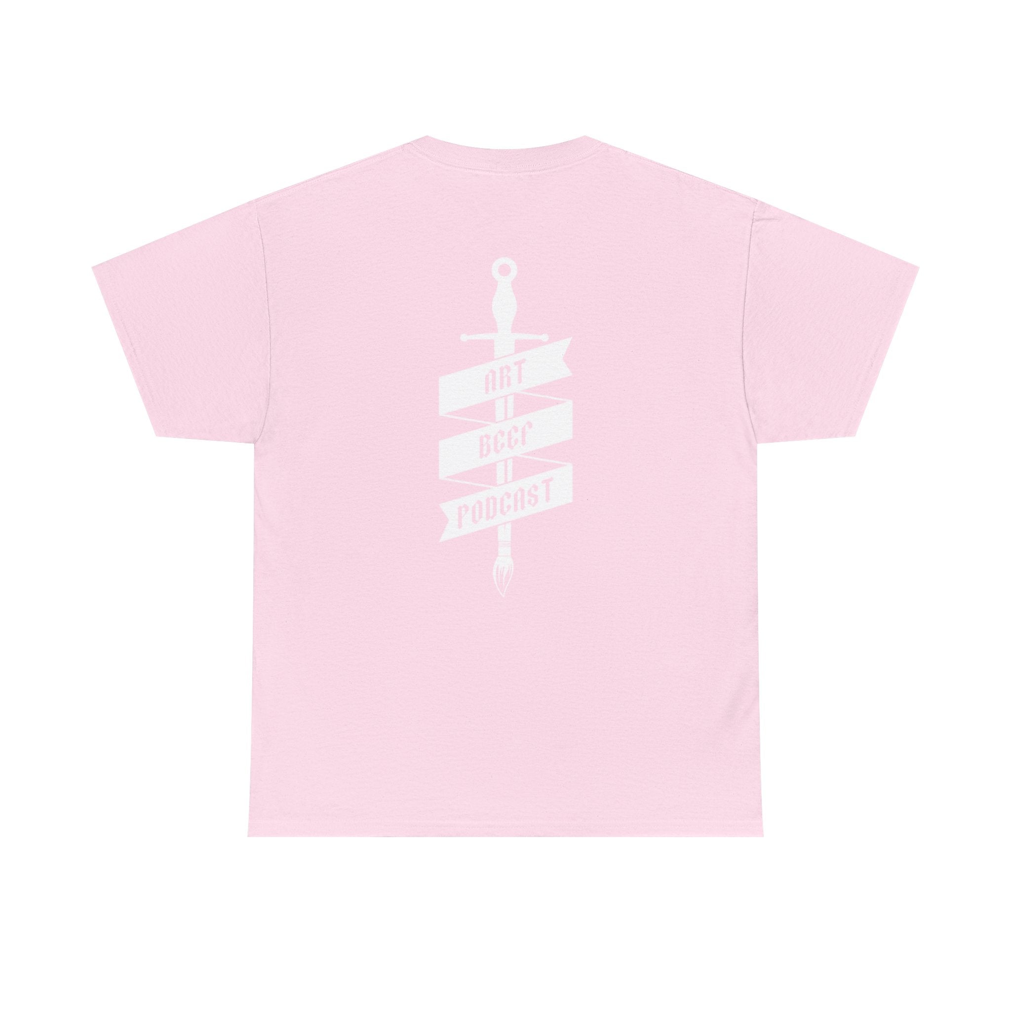 White Opt 2 Art Beef Podcast Heavy Cotton Tee 2