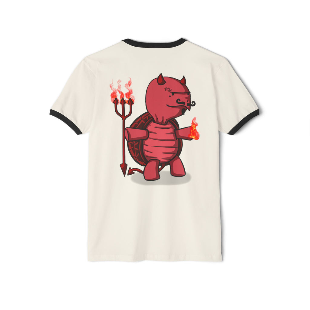 Red Devil Turt Unisex Ringer T-Shirt