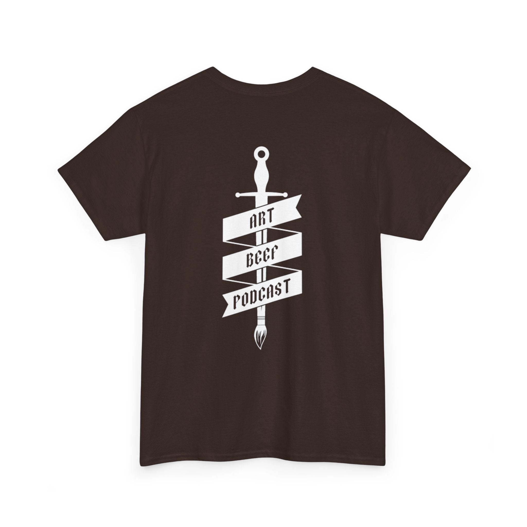 White Opt 2 Art Beef Podcast Heavy Cotton Tee 2