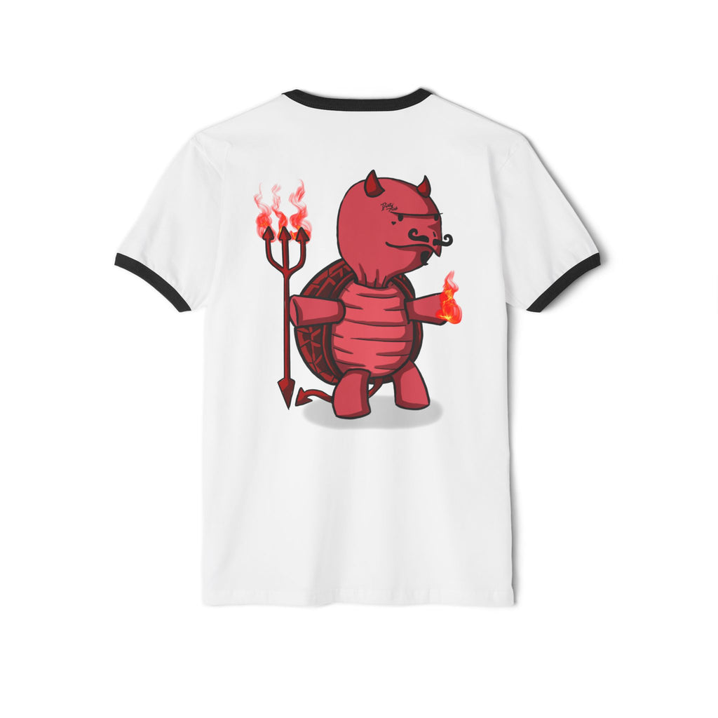 Red Devil Turt Unisex Ringer T-Shirt