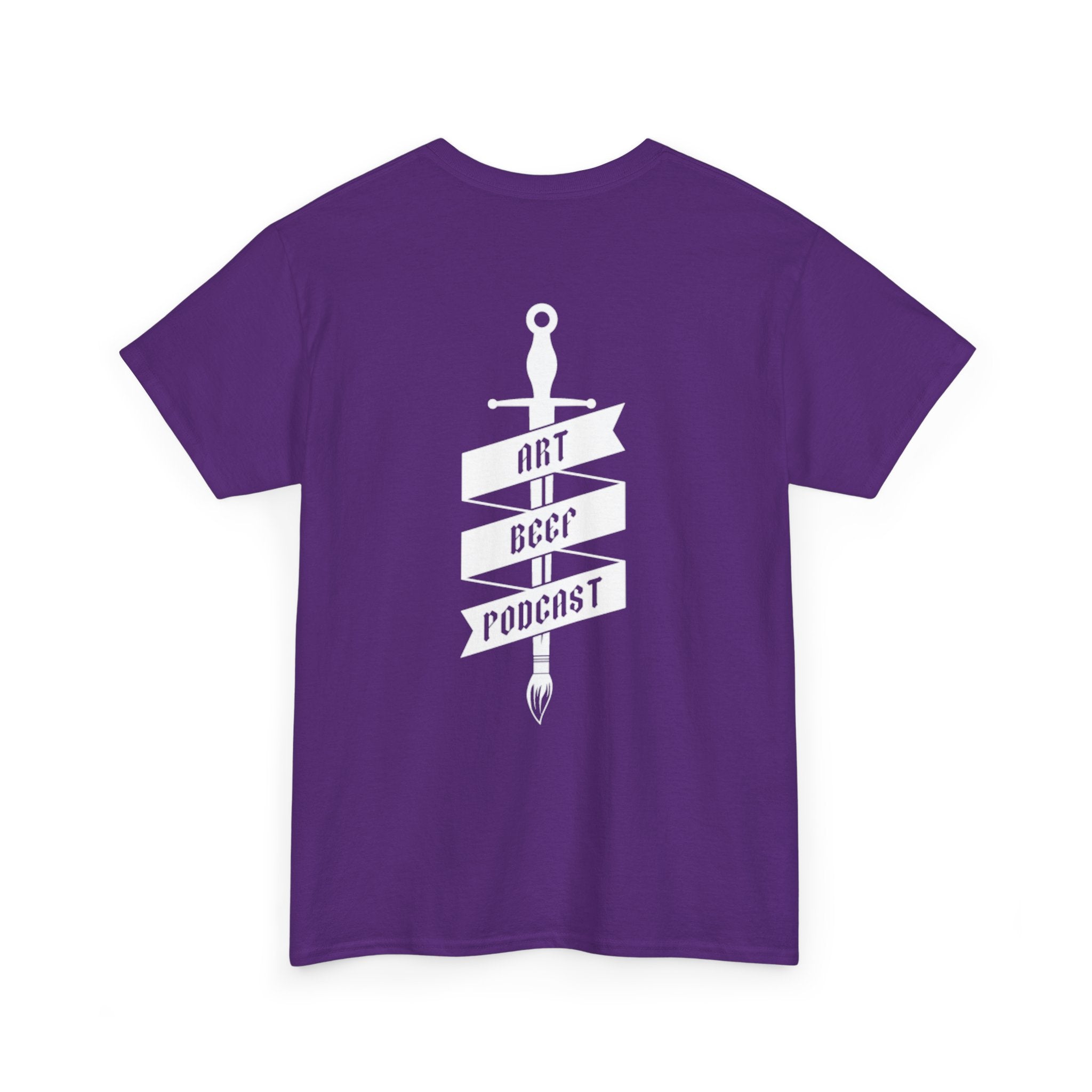 White Opt 2 Art Beef Podcast Heavy Cotton Tee 2