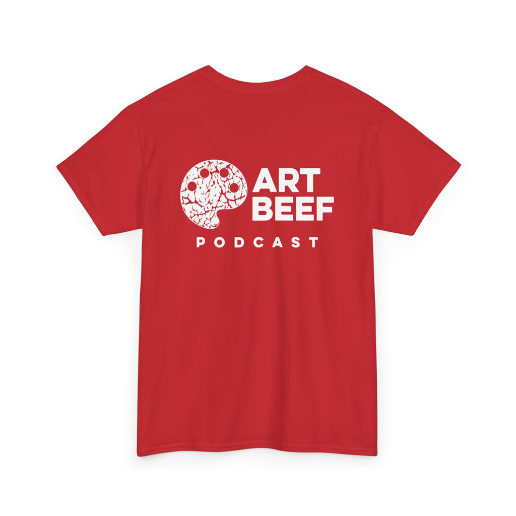 White Art Beef Podcast Heavy Cotton Tee