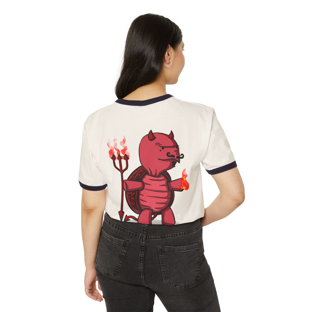 Red Devil Turt Unisex Ringer T-Shirt