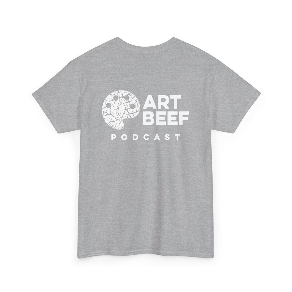 White Art Beef Podcast Heavy Cotton Tee