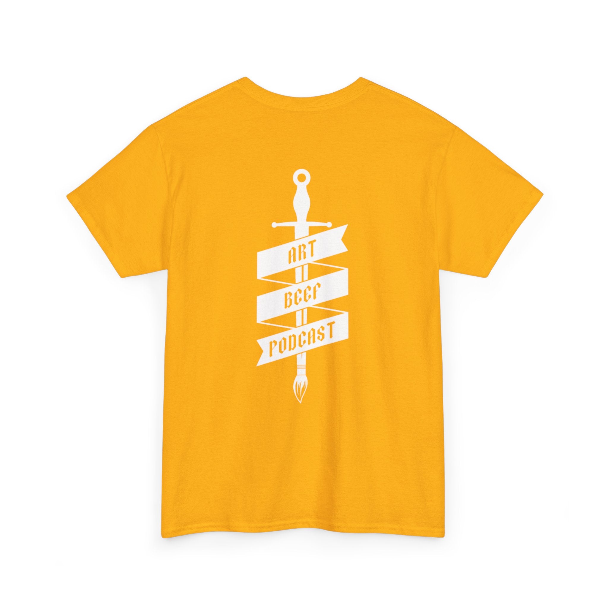 White Opt 2 Art Beef Podcast Heavy Cotton Tee 2