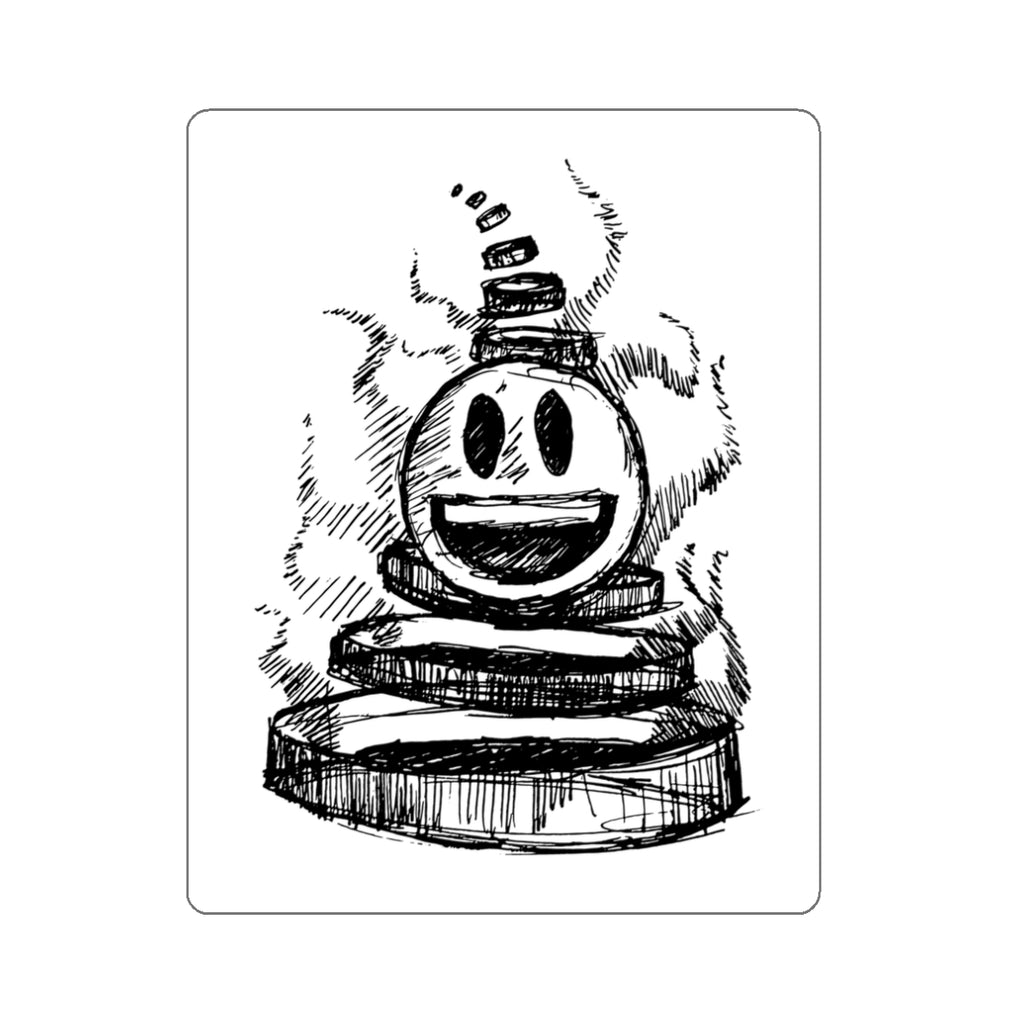 Sketched Smiley Boogie Sticker