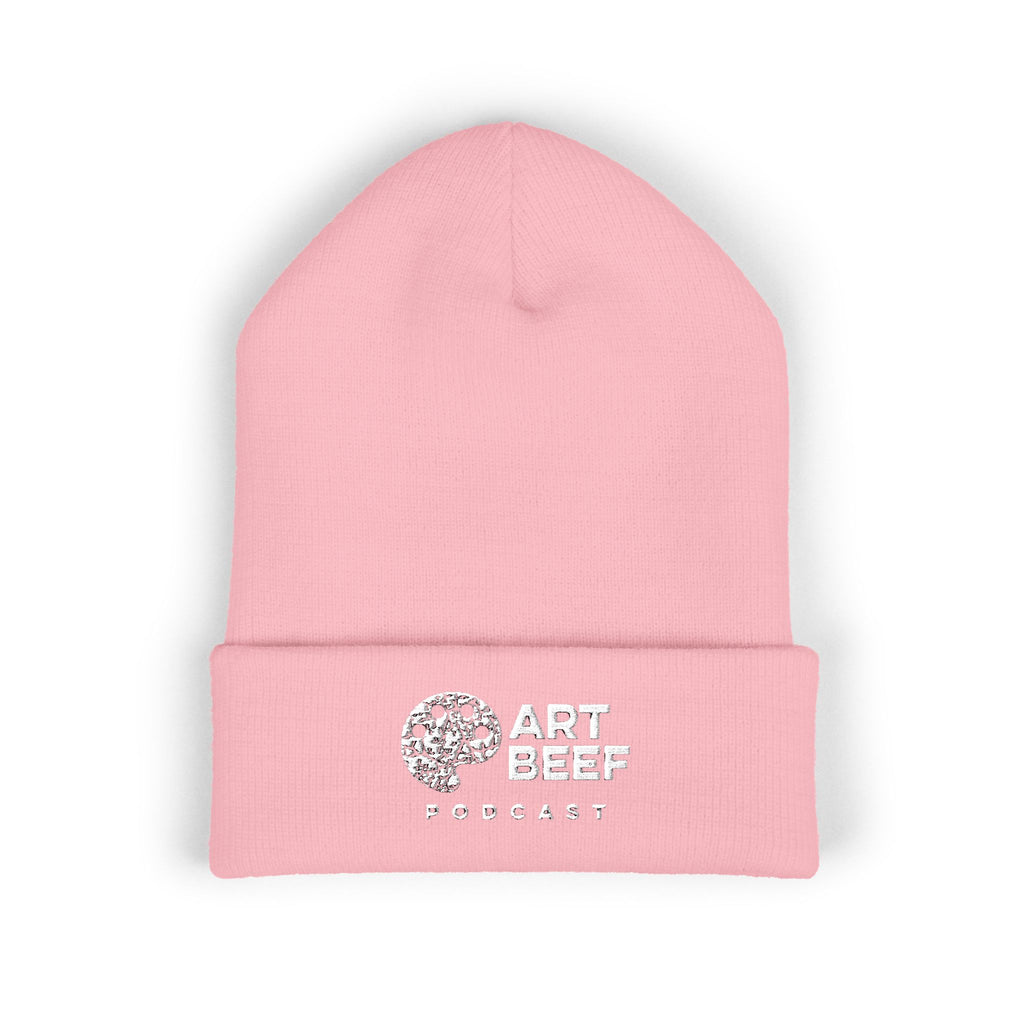 White Art Beef Logo Classic Cuffed Beanie (Embroidery)