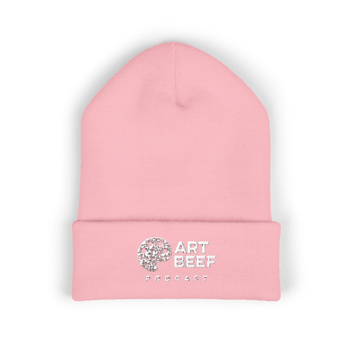 White Art Beef Logo Classic Cuffed Beanie (Embroidery)