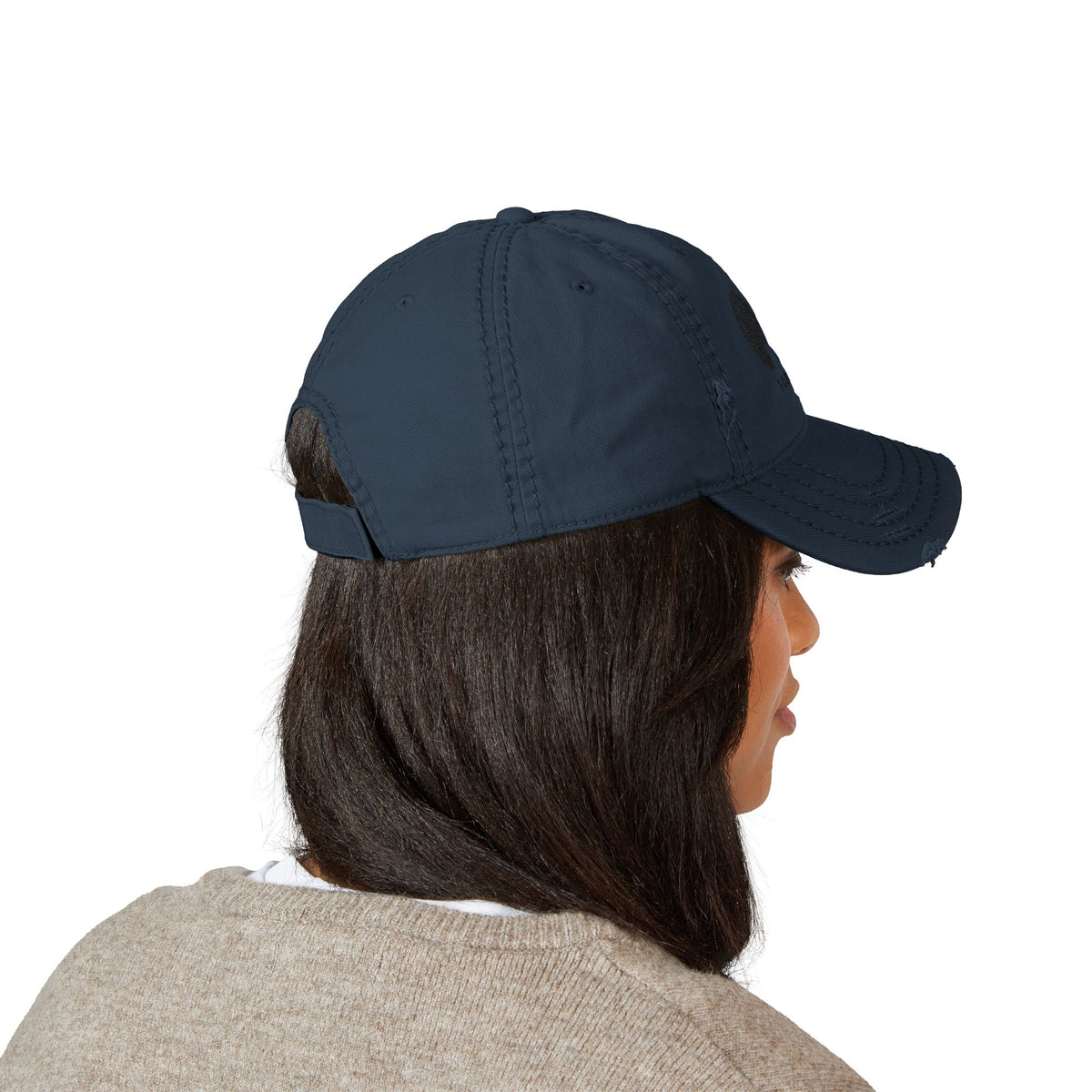 Black Art Beef Logo Distressed Dad Hat (Embroidery)