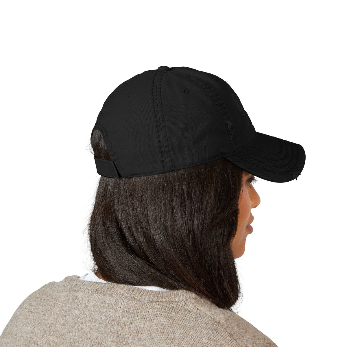 Black Art Beef Logo Distressed Dad Hat (Embroidery)