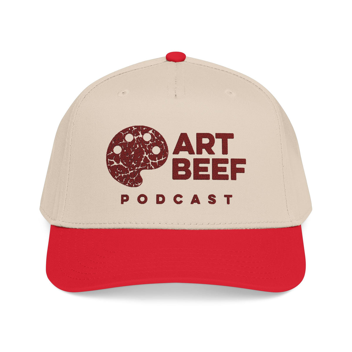 Red Art Beef Logo Mid Profile Baseball Cap