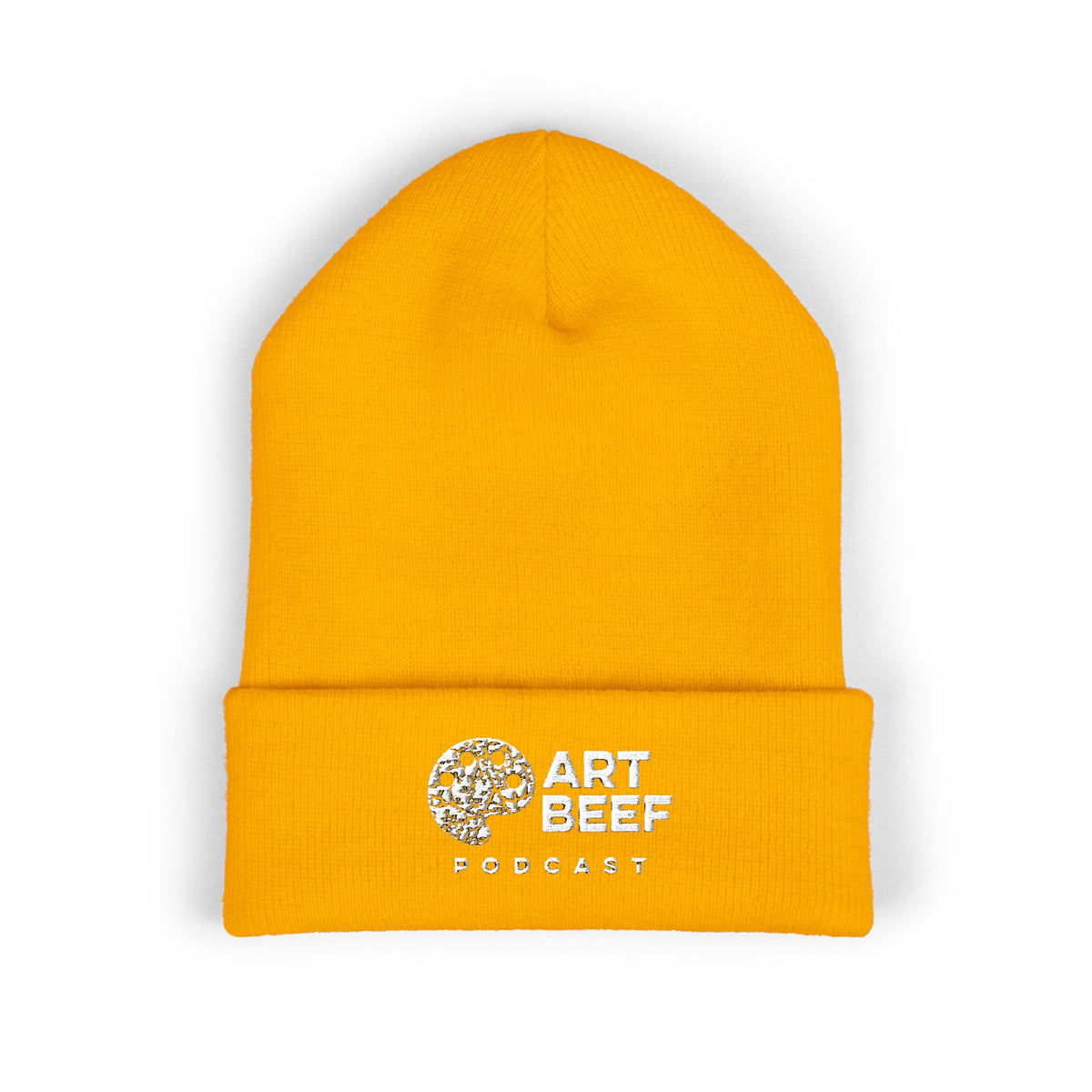 White Art Beef Logo Classic Cuffed Beanie (Embroidery)