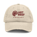 Red Art Beef Logo Distressed Dad Hat (Embroidery)