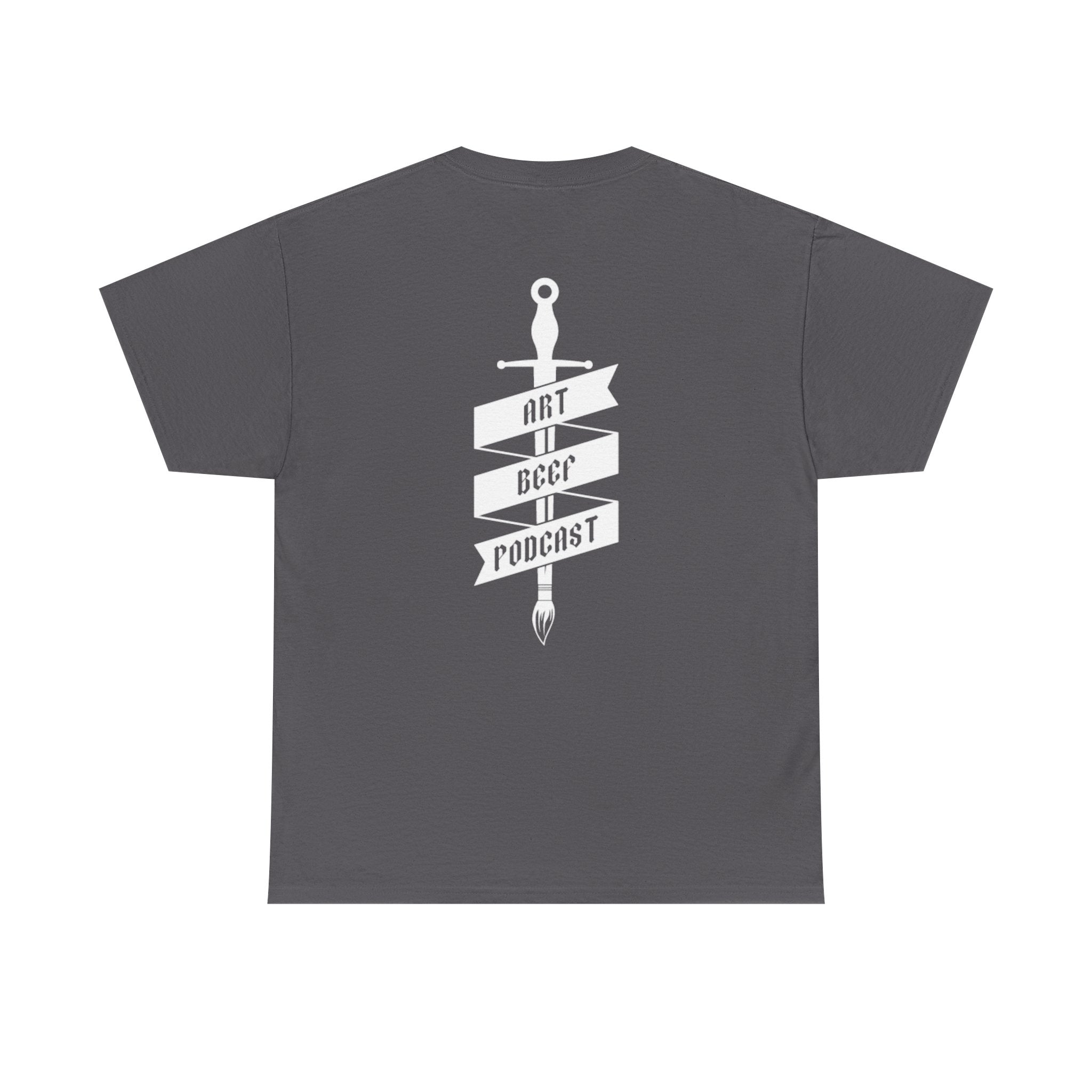 White Opt 2 Art Beef Podcast Heavy Cotton Tee 2
