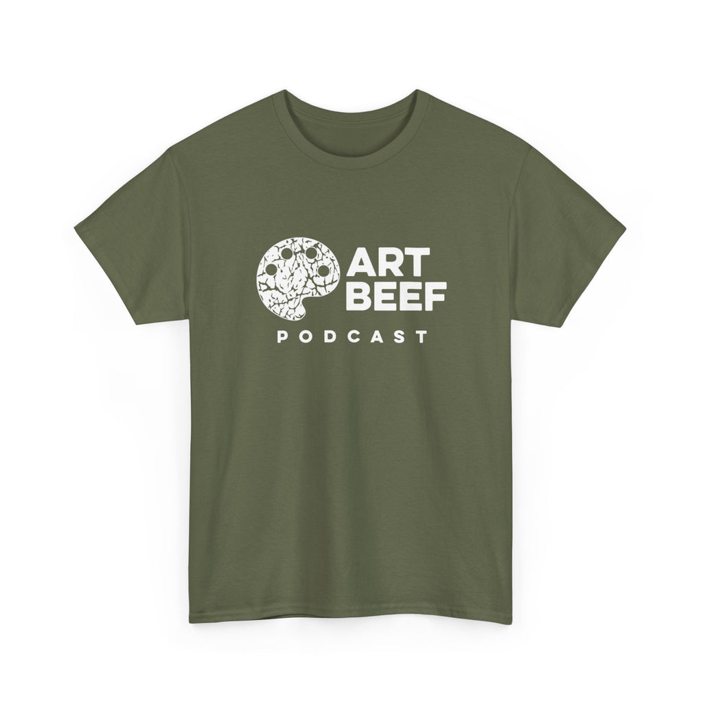 Basic White Art Beef Podcast Heavy Cotton Tee