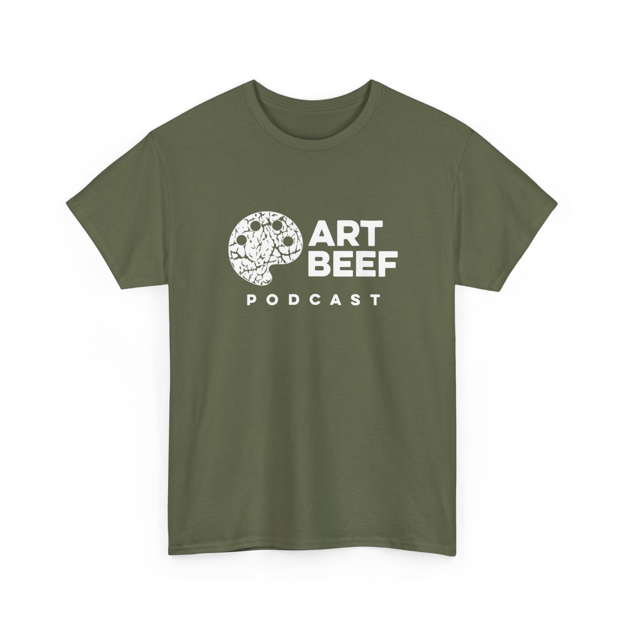 Basic White Art Beef Podcast Heavy Cotton Tee
