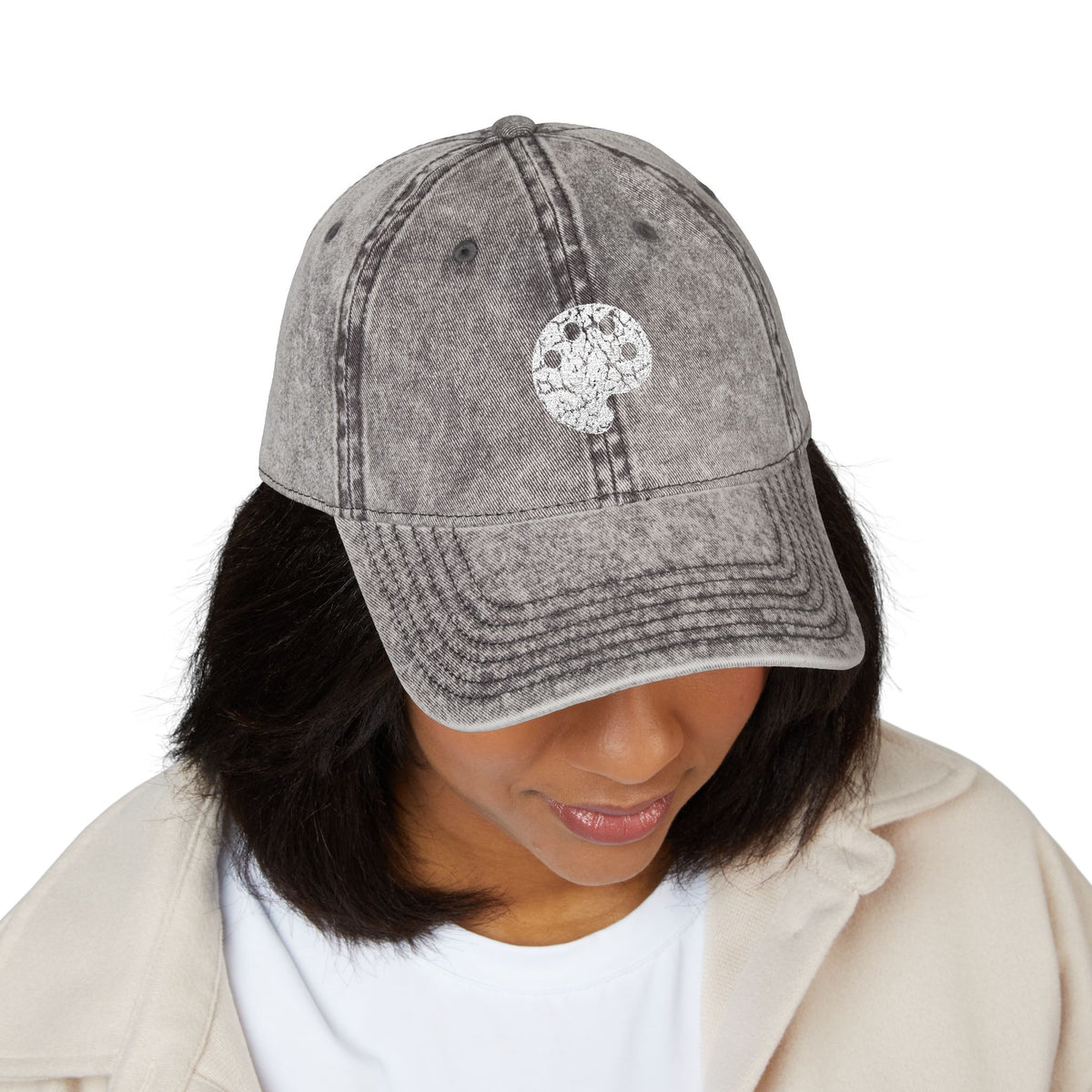 White Art Beef Palette Vintage Cap (Embroidery)