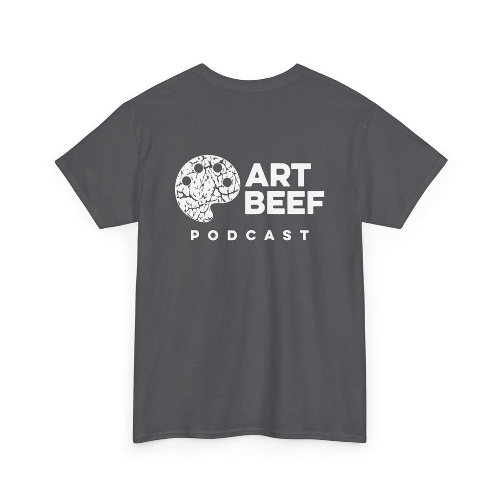 White Art Beef Podcast Heavy Cotton Tee