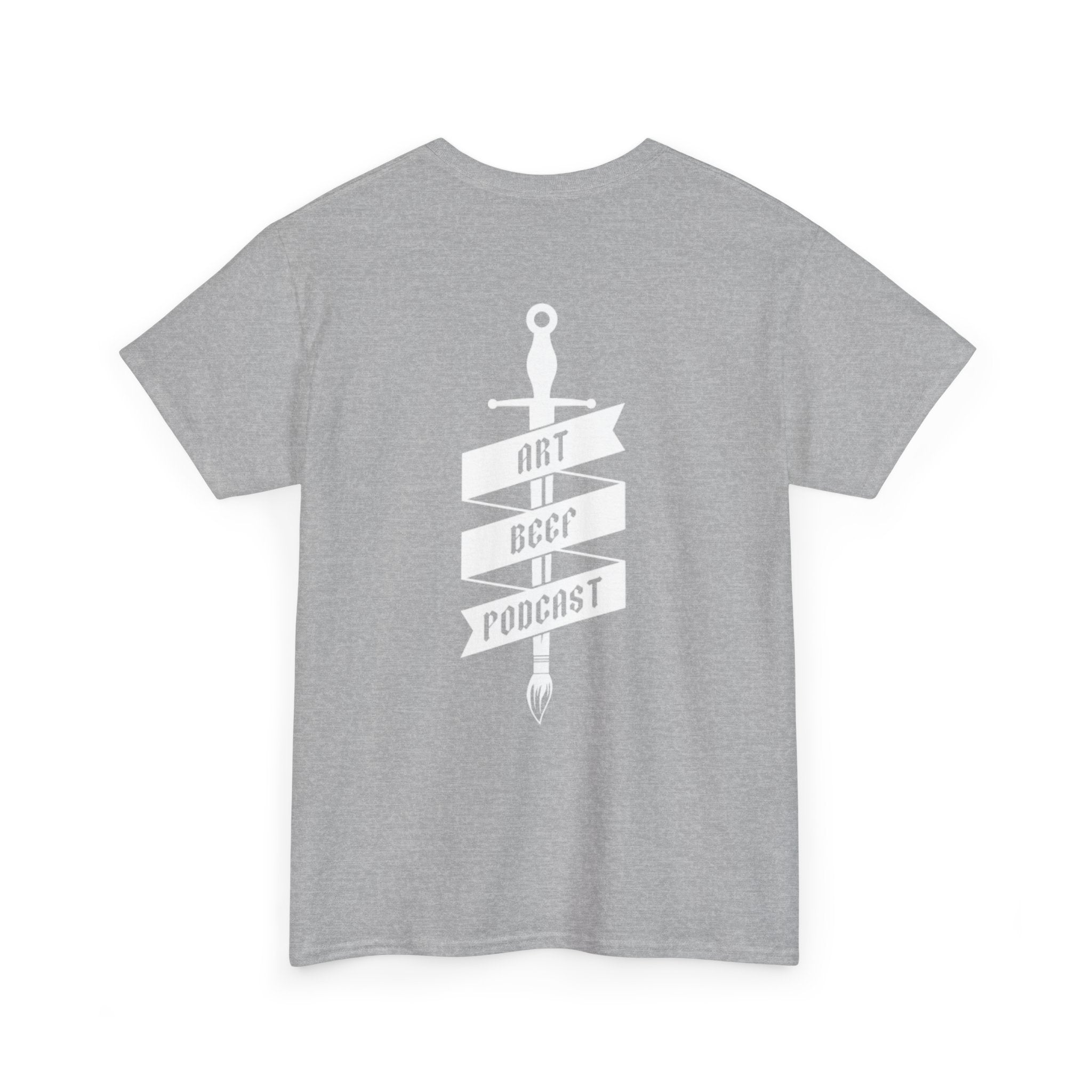 White Opt 2 Art Beef Podcast Heavy Cotton Tee 2