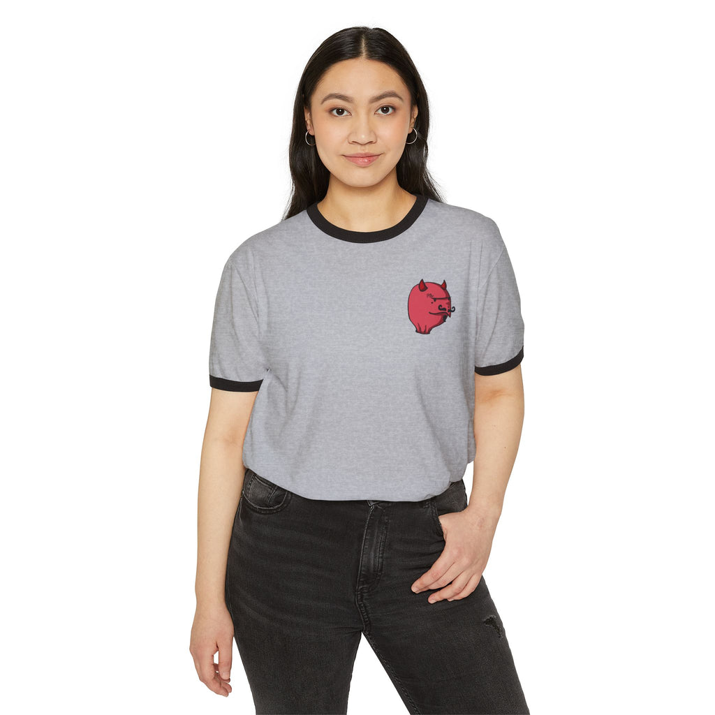Red Devil Turt Unisex Ringer T-Shirt