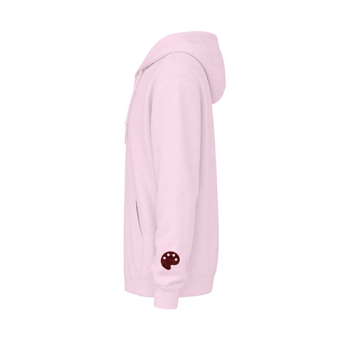 Art Beef embroidered Zip Hooded Sweatshirt