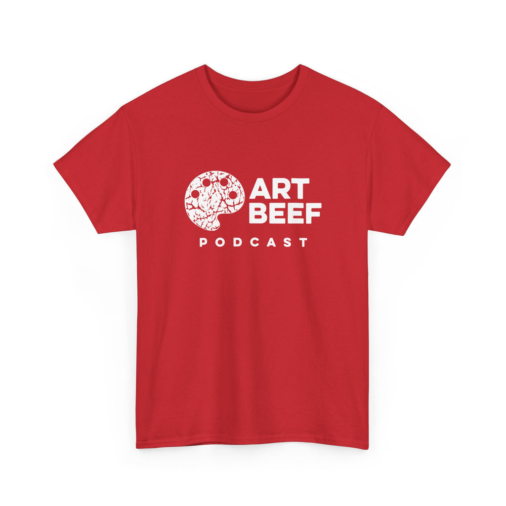 Basic White Art Beef Podcast Heavy Cotton Tee