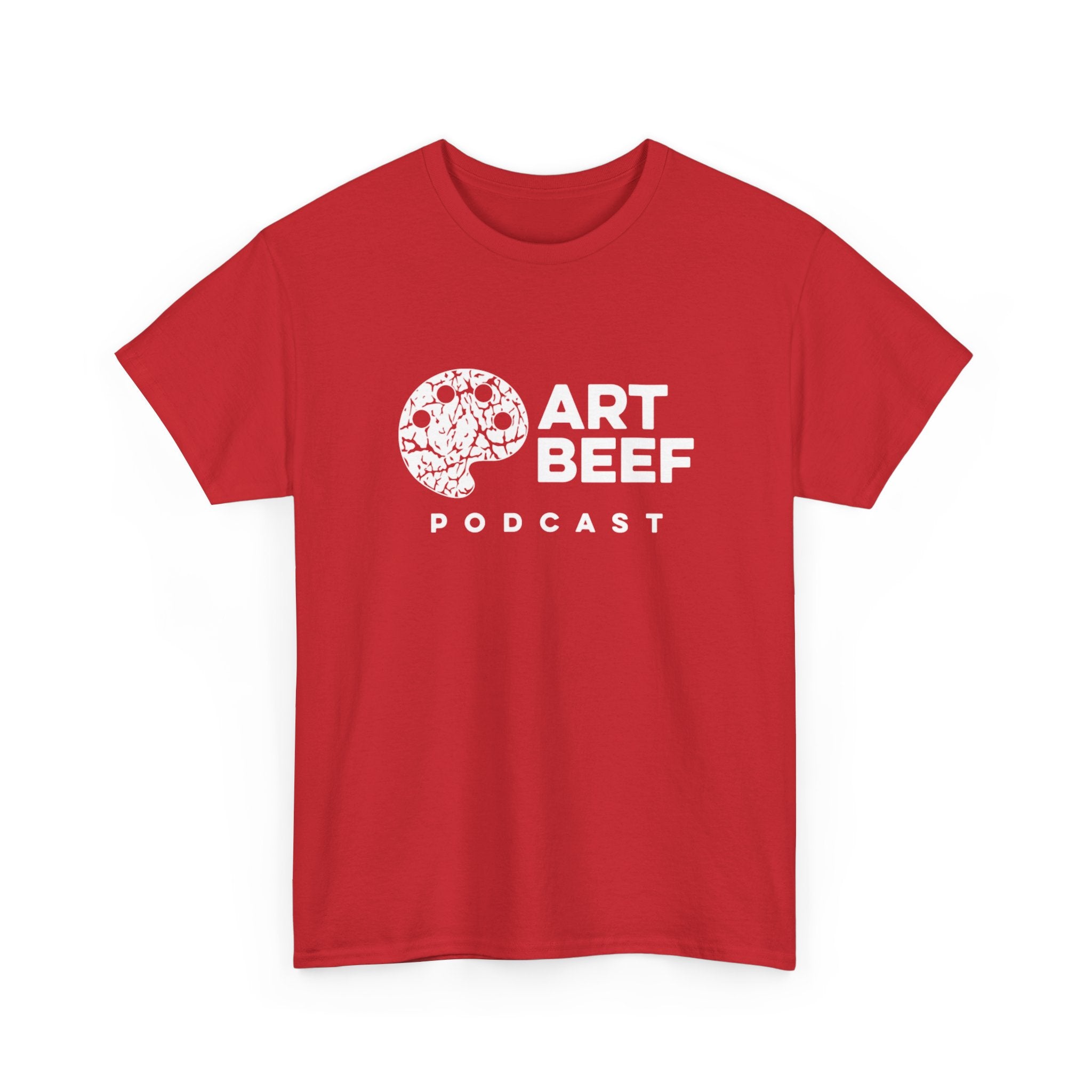 Basic White Art Beef Podcast Heavy Cotton Tee
